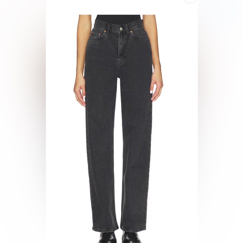 Dr. Denim Women's Straight Leg Black Jeans